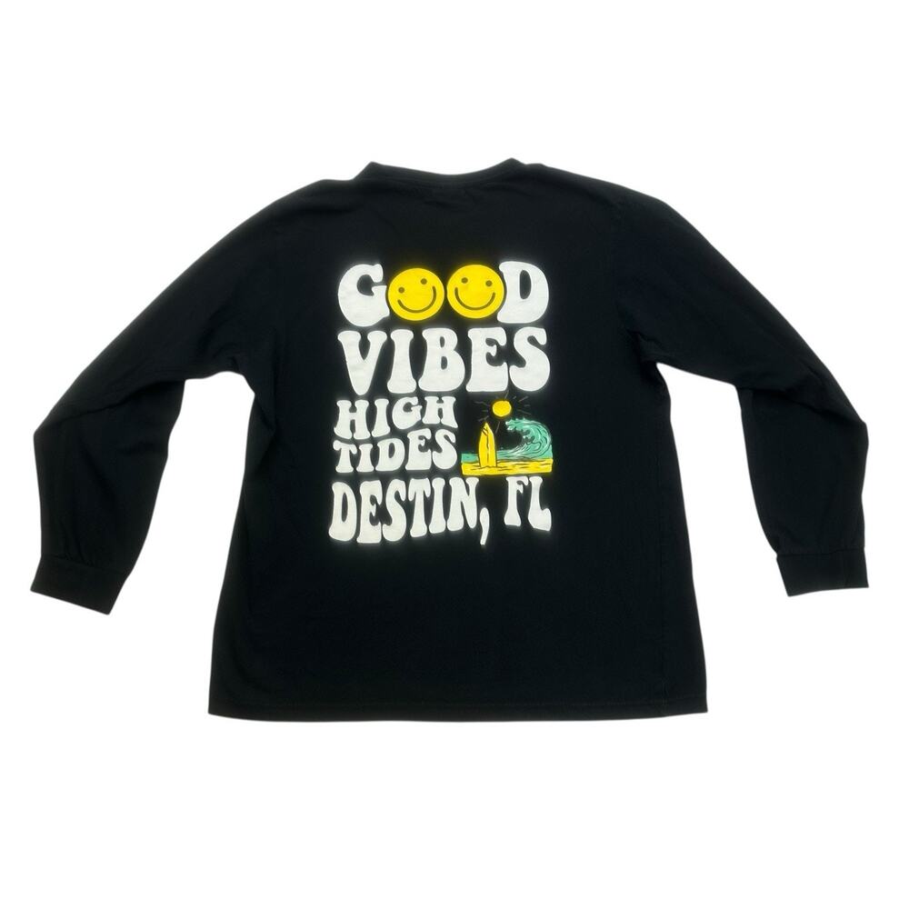 Southern Spirit Shirt Adult Large L Black Good Vibes High Tides Destin Florida